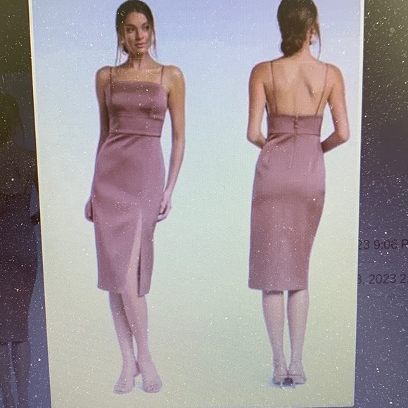 Ever New Women’s Misty Bonded Satin MIDI Dress - Picture 1 of 1